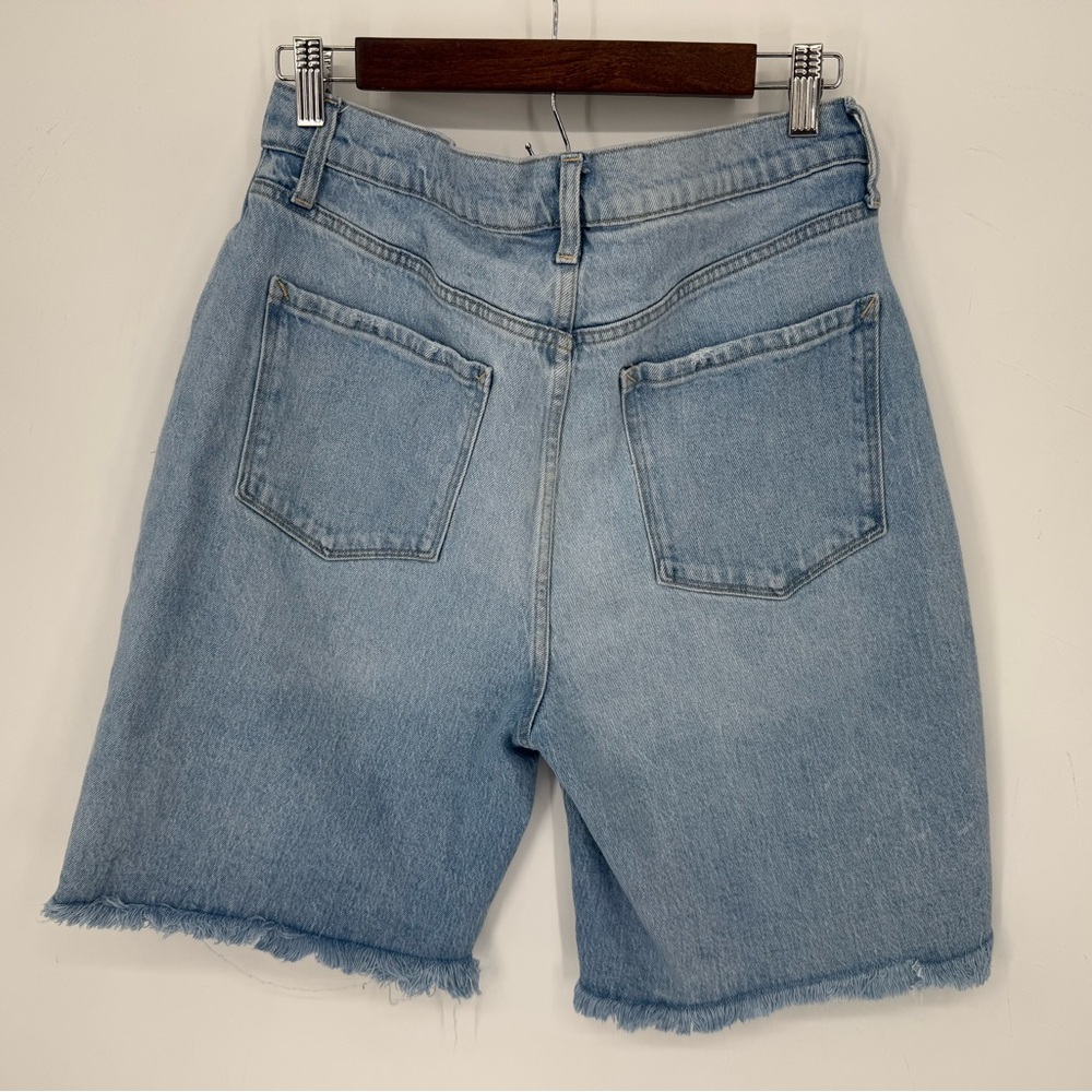 A.N.A. Women's Highest Rose 9Inch Inseam Denim Bermuda Button Fly Shorts Size 12 - Picture 3 of 6